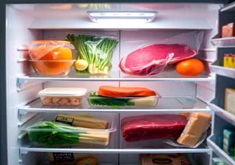 Refrigerated steak and meal prep ingredients arranged for optimal freshness. How Long Does Steak Last in the Fridge