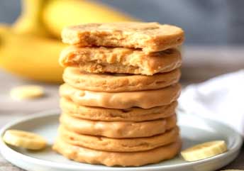 Banana peanut butter soft stackers — a creamy, braces-friendly snack with smooth layers and tender texture.