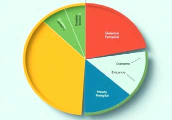 Colorful pie chart displaying the macro balance for braces-friendly meals, highlighting protein, carbs, and fats, ideal for optimizing nutrition during orthodontic treatment.