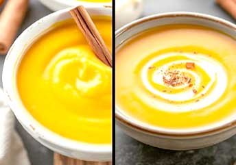 Creamy butternut squash soup with cinnamon — a smooth, braces-friendly dish perfect for cozy autumn meals.