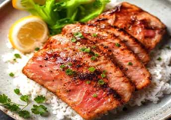 Air fryer ahi tuna steak recipe — quick, juicy, and foolproof tuna fillet with golden seared edges and tender center.