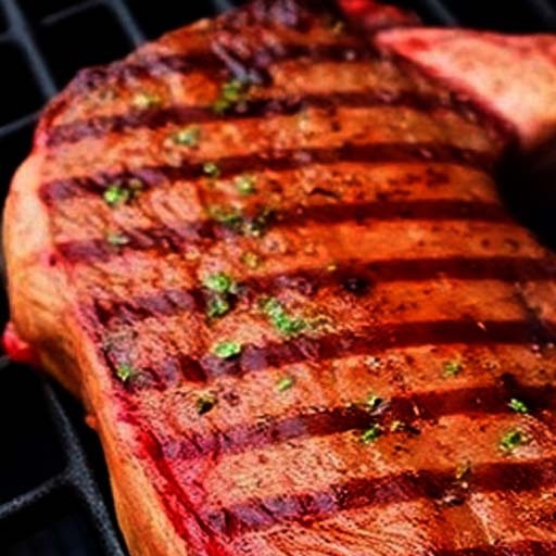 Perfectly cooked beef grill chuck eye steak fresh off the hot grill