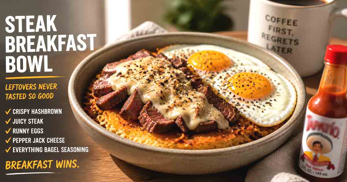 Read more about the article Steak and Eggs Breakfast Bowls – 4 Crunchy, Creamy Recipes