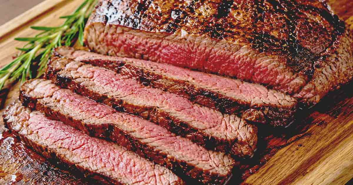 Cooked Teres Major steak resting ready for slicing